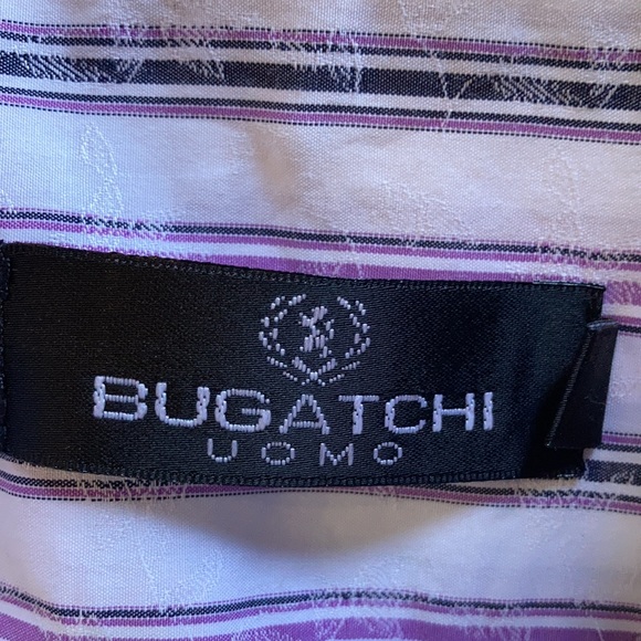 Bugatchi Striped button shirt men’s - Picture 8 of 12